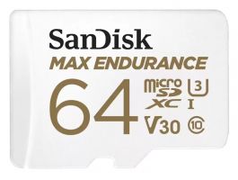 Sandisk MicroSDXC Max Endurance 64GB (V30/U3/Cl.10/R100/W40) + SD adapter memóriakártya (186473)